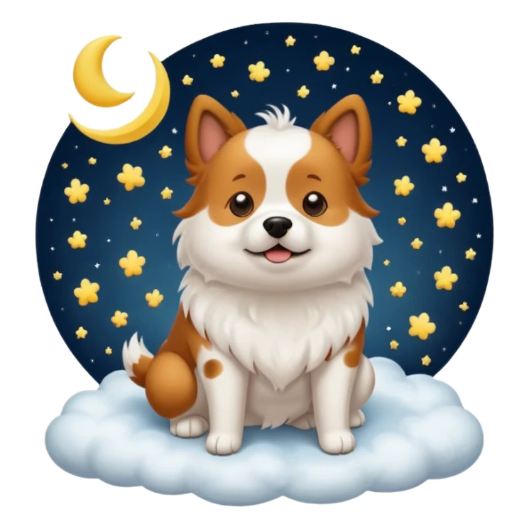 Dog farting in to the moon sticker