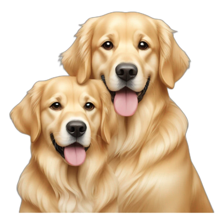 two golden retrievers, one is english cream sticker