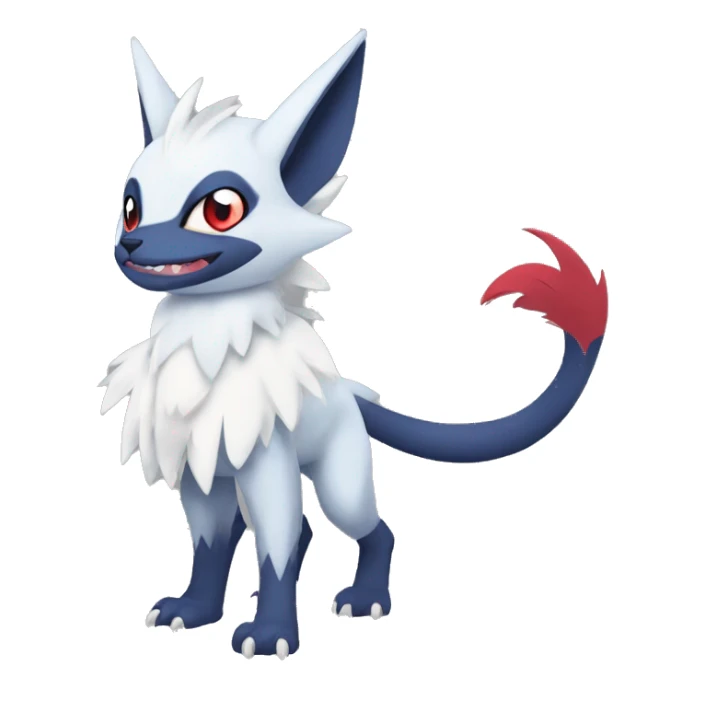 Cute Cool Edgy Nargacuga-Absol-Zangoose-Sneasel-Quilava with a collar on, full body sticker