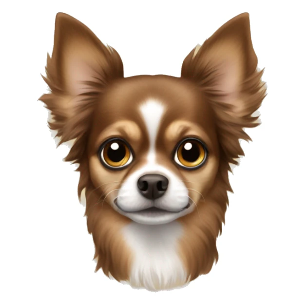 Brown long hair Chihuahua sticker