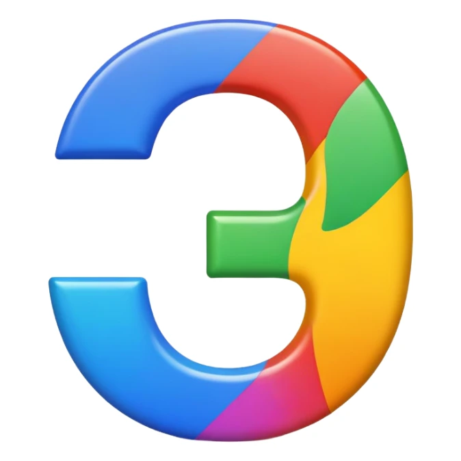 Google letter G emoji with vibrant colors sticker