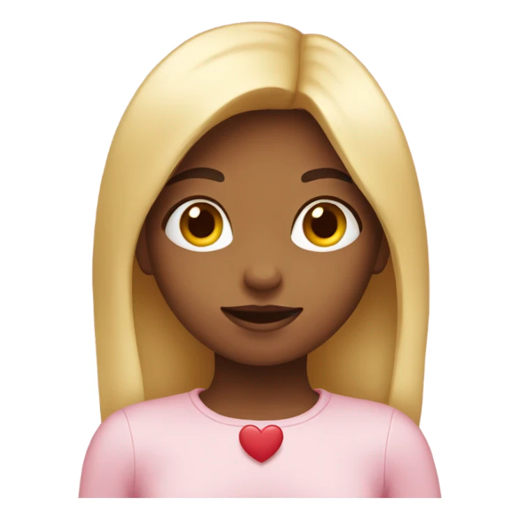 girl holding a heart sticker