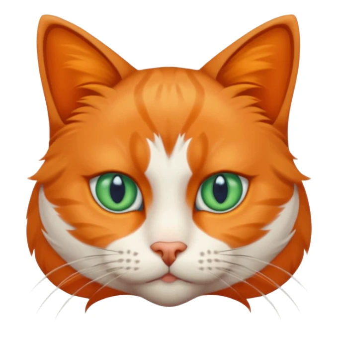 more slanted eyes with a green/blue colour, made the cat look challenging sticker