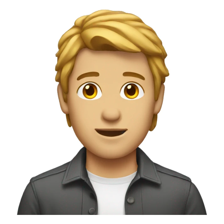 Guy with hazel hair short mullet  sticker