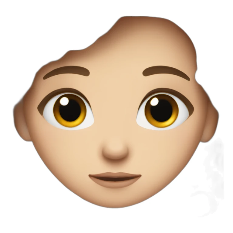 Tired Girl with blue eyes and Brown Hair sticker