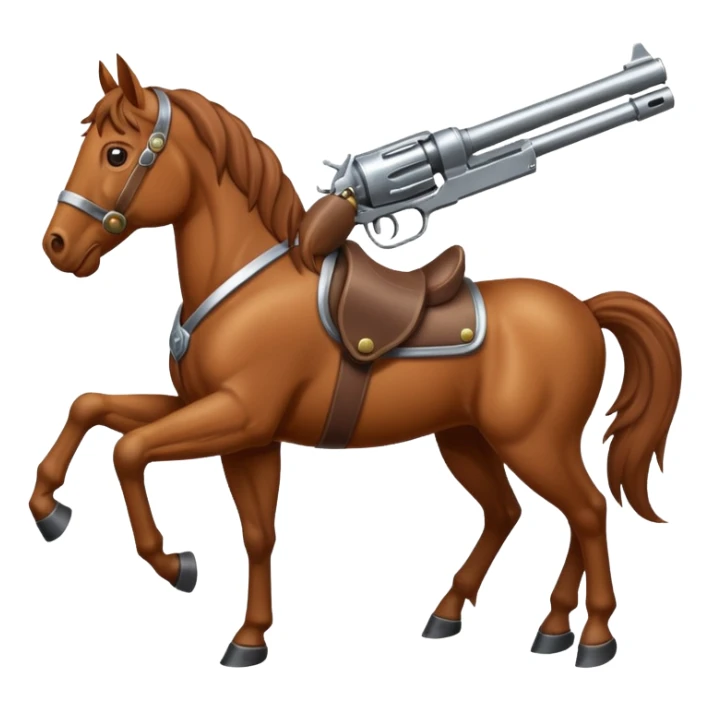 horse with a gun sticker