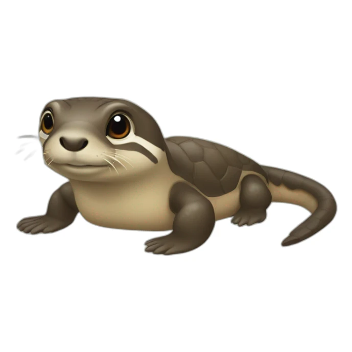 Loutre une tortue sticker