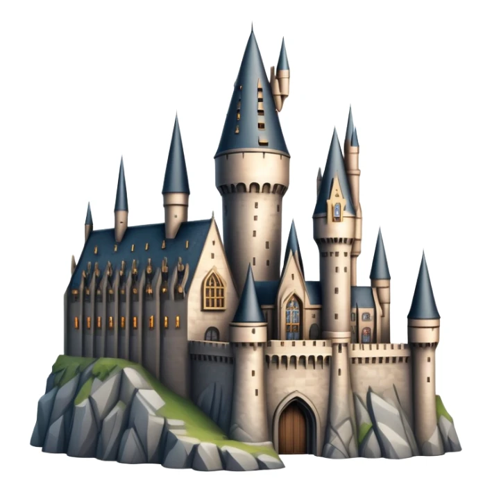Hogwarts castle with tall towers and magical atmosphere sticker