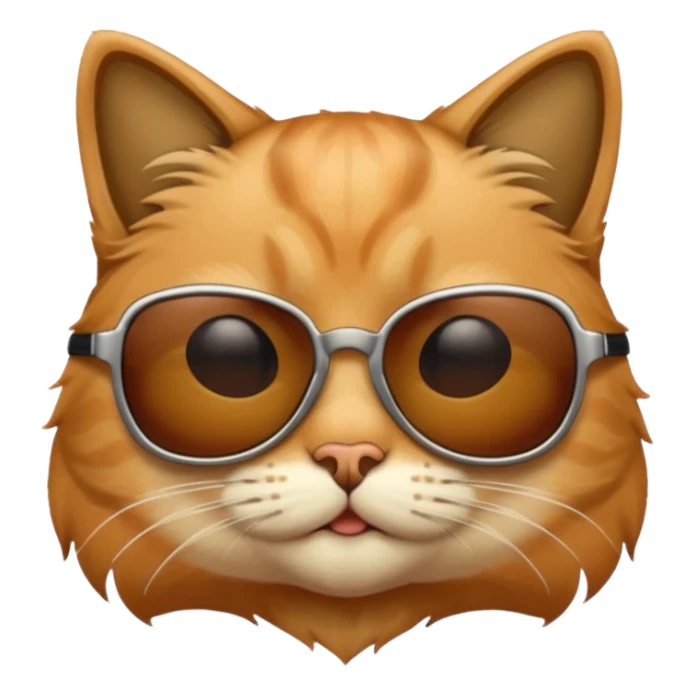 Cat wearing sunglasses sticker