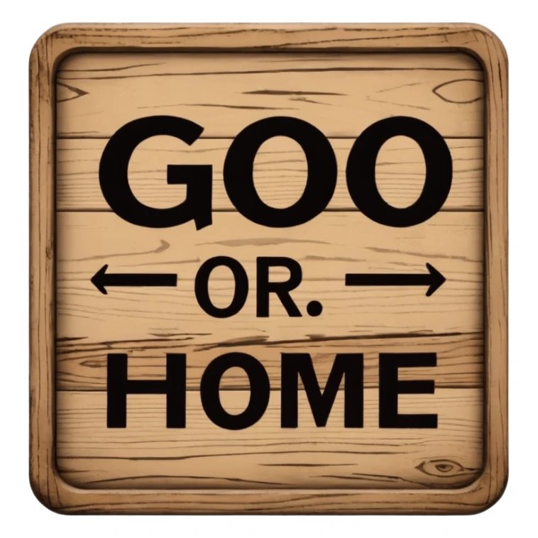 go big or go home sign sticker