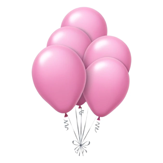 Happy birthday balloons pink with sakura design  sticker