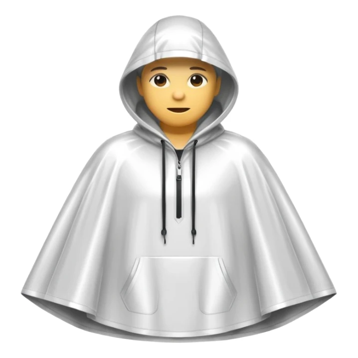 clear white rain poncho sticker