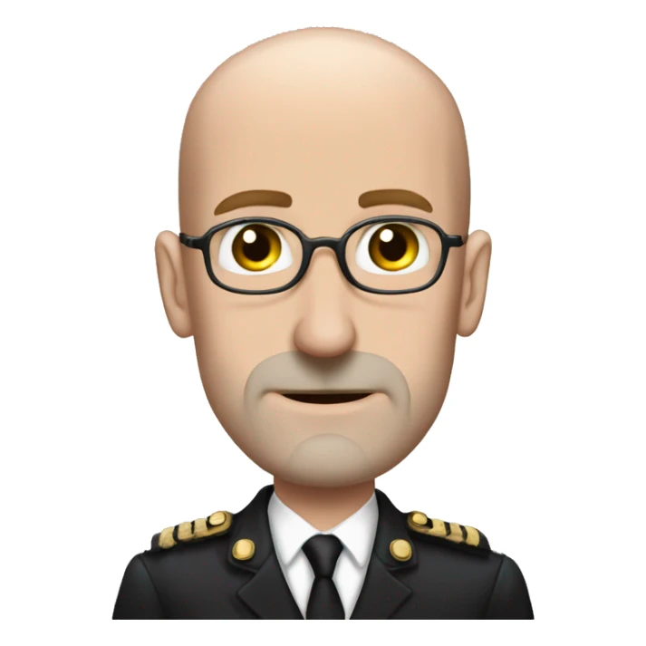 whitehouse aid stephen miller with bald head and german mustache sticker