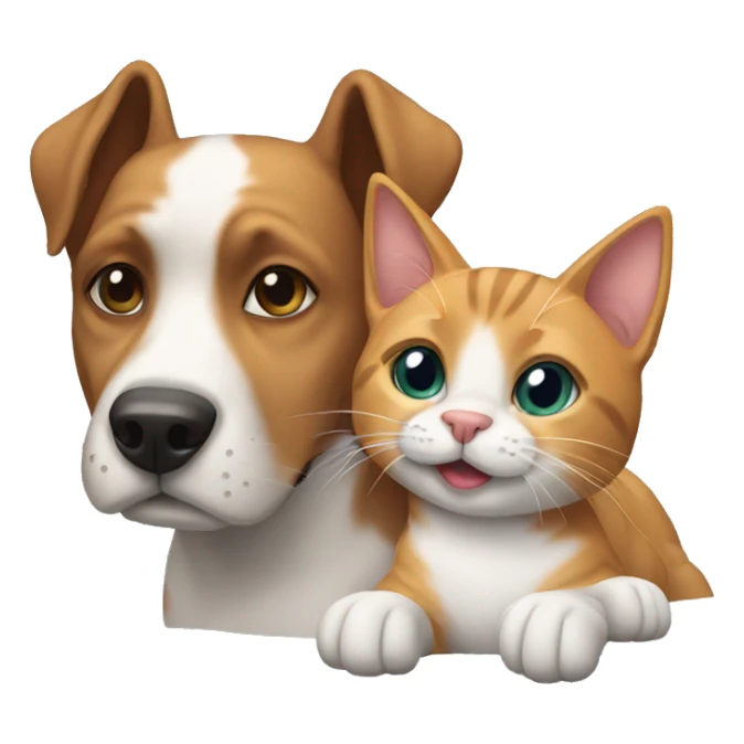 Dog and cat  sticker
