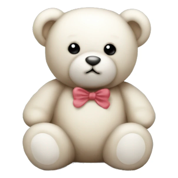 Teddy bear con cuore bianco e fiori nelle zampe  sticker