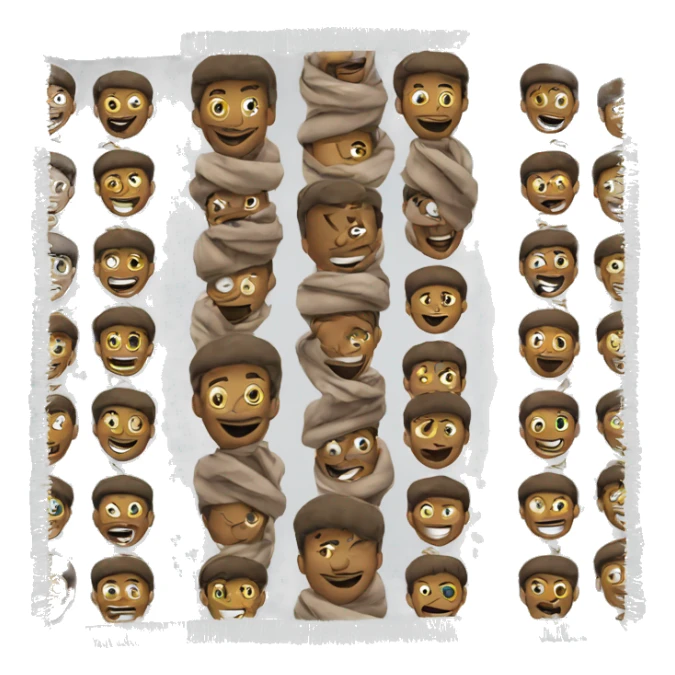 Football fun man scarf sticker