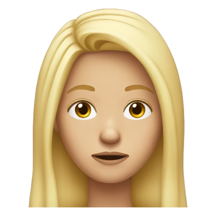 Long hair Blonde disappointed  sticker