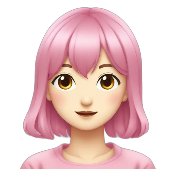 Nana Komatsu in Anime with Dark Pink Hair sticker