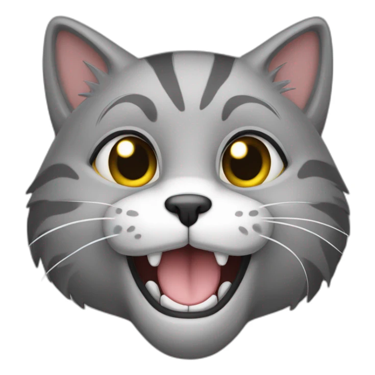Gato gris a rayas gris oscuro boca arriba feliz sticker