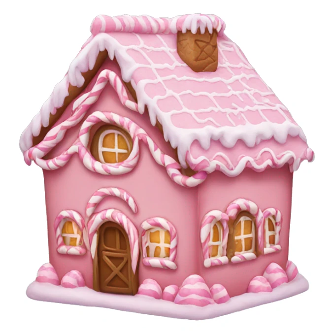 pink gingerbread house sticker