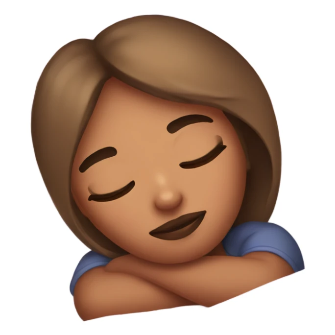 Girl with eyeliner sleeping in her bed sticker