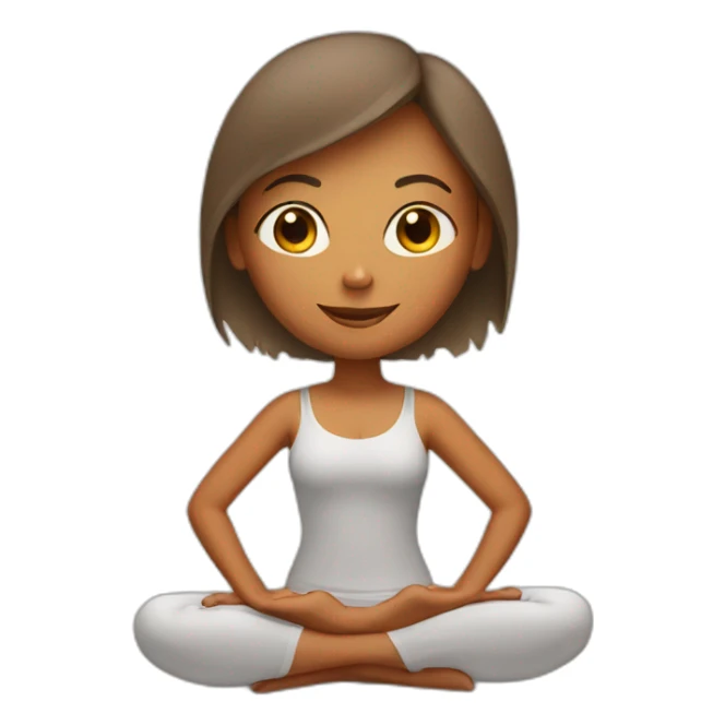 yoga tan girl sticker