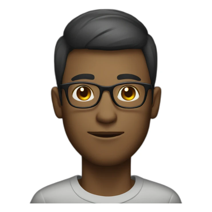 skinny web designer guy with short hair and glasses sticker