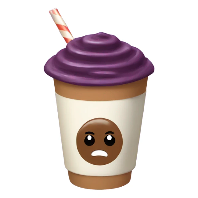 acai in a takeaway cup with nutella  sticker