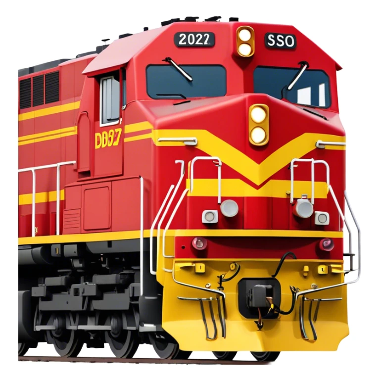 Diesel Locomotive - EMD SD70 (Model Year: 2021) (Iconic colour: Red and yellow) sticker