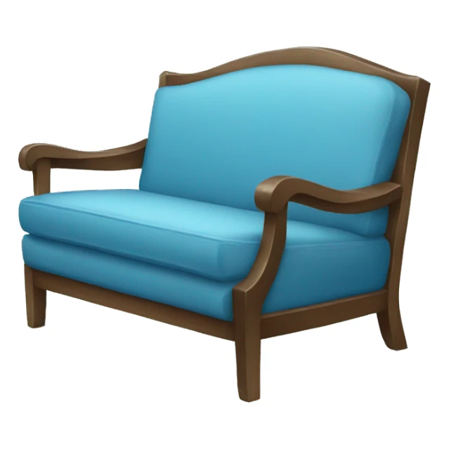 blue couch chair sticker