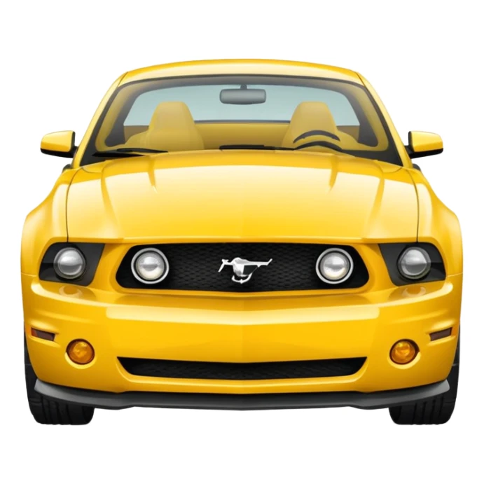 Create a mustang 309 emoji in yellow colour  sticker