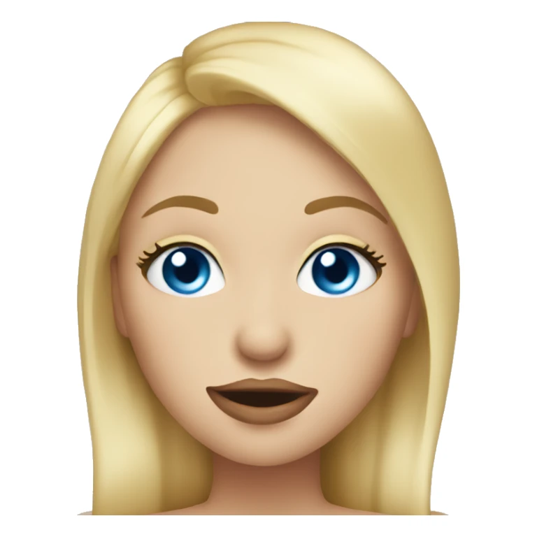Blonde Girl Blue eyes blowing Kiss  sticker