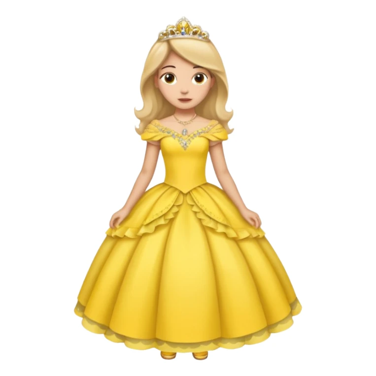 Girl with yellow quinceañera dress sticker