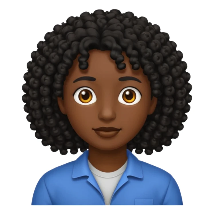 Zumbí com o cabelo médio e cacheado sticker