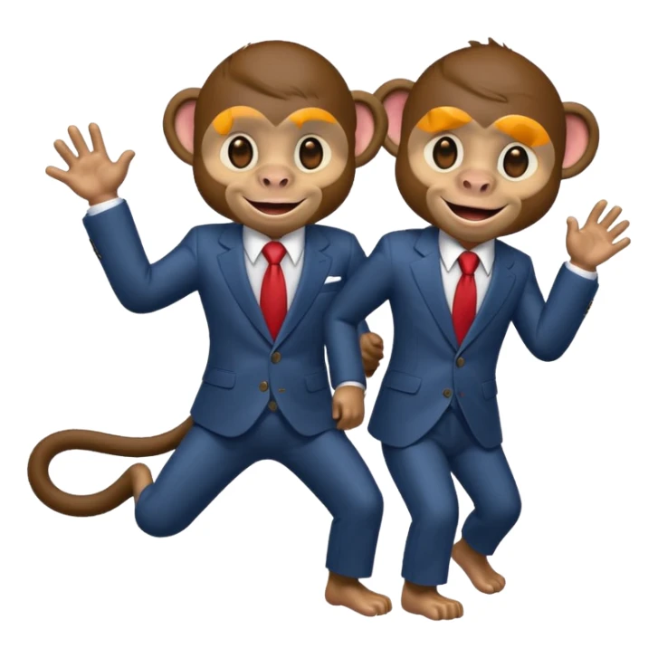 monkeys in suits sticker
