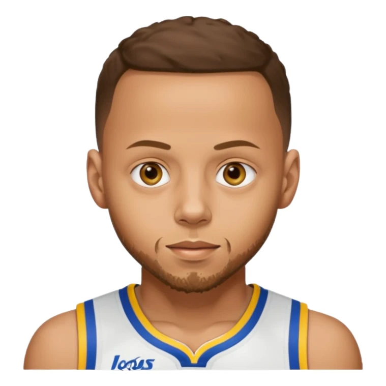Stephen Curry with no facial hair sticker