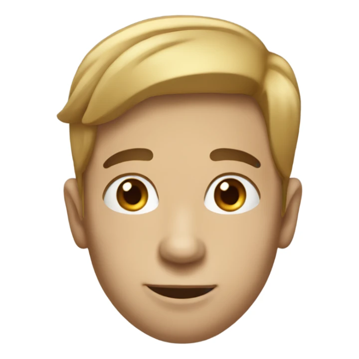 While male with brunette hair with a nose of Pinocchio sticker