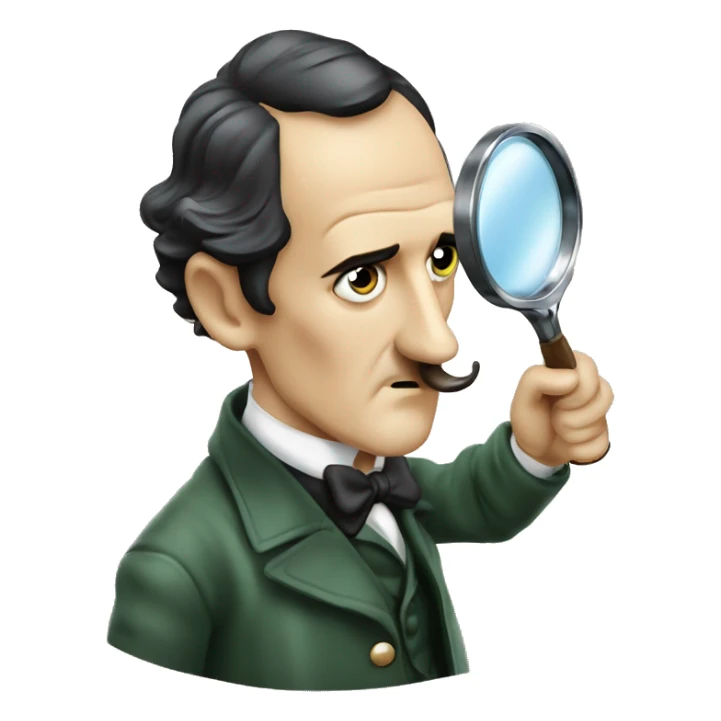 Basil rathbone as Sherlock holmes looking through magnifying glass sticker