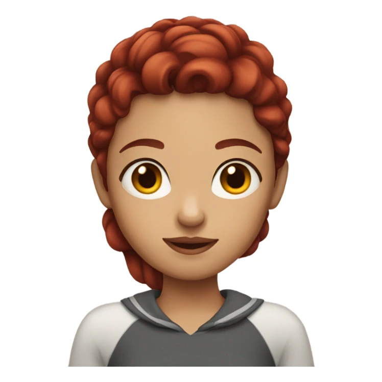 Girl with dark red hair  sticker