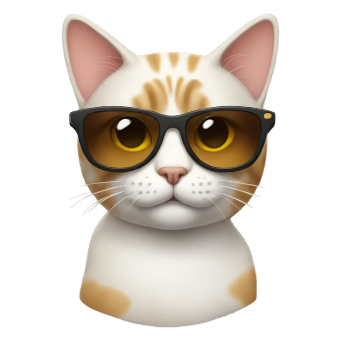 Cat with sunglasses sticker