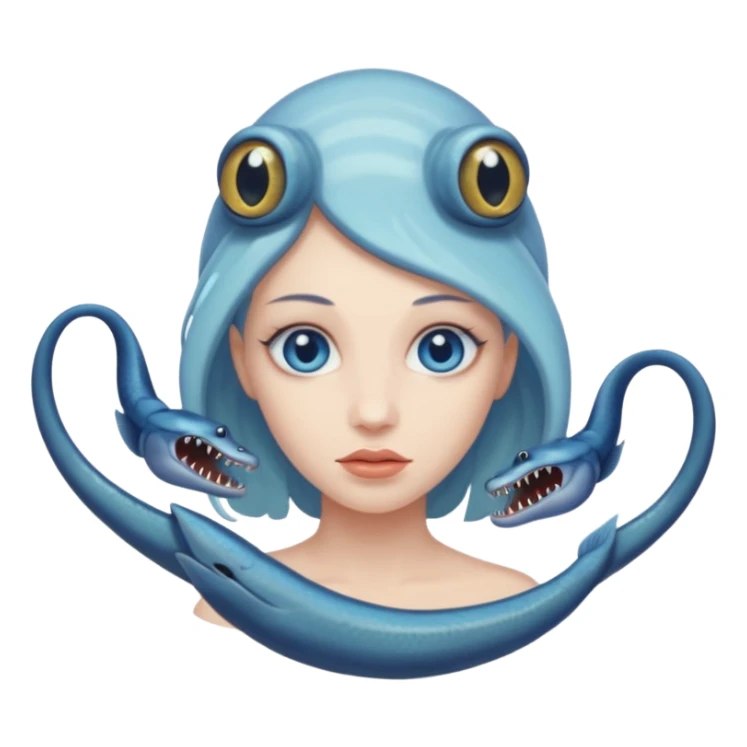 scylla a woman with six eel heads sticker