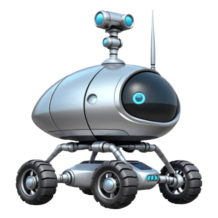  Flintstones futuristic tall robotic high-occupancy moon rover  sticker