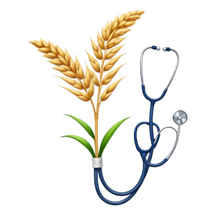 a single emoji combining a wheat stalk and a medical stethoscope sticker