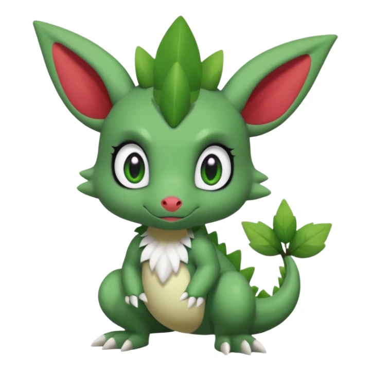 Ugly Fey Toony Axew-Shaymin-dragon sticker