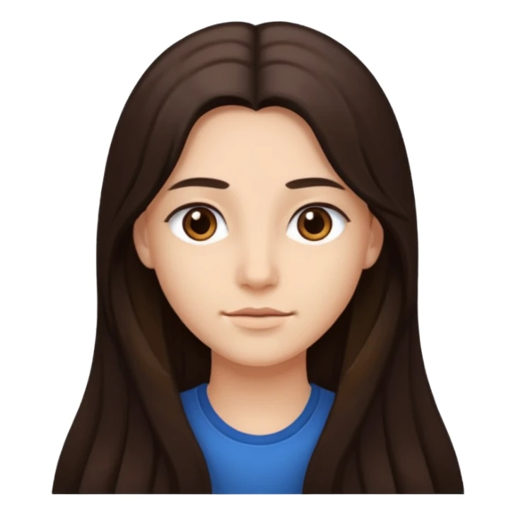 El pelo hazlo un poco más largo, con los ojos cafés oscuros  sticker