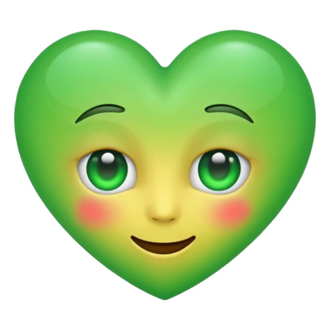 Emoji with green heart eyes  sticker