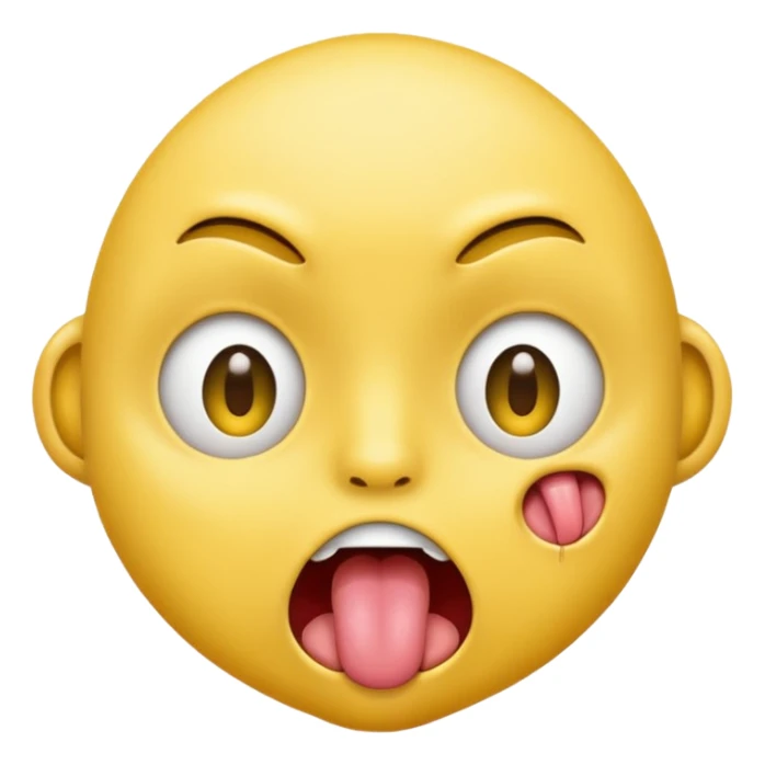 like this one “😜” but with open eyes and the tongue shaking left and right effortlessly  sticker