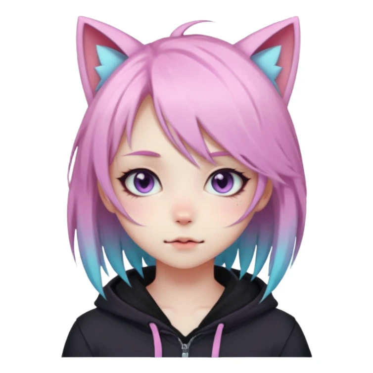 Gorgeous Cute Edgy Kawaii Lolita Pastel Gradient Beautiful Anime Emo CatLady sticker