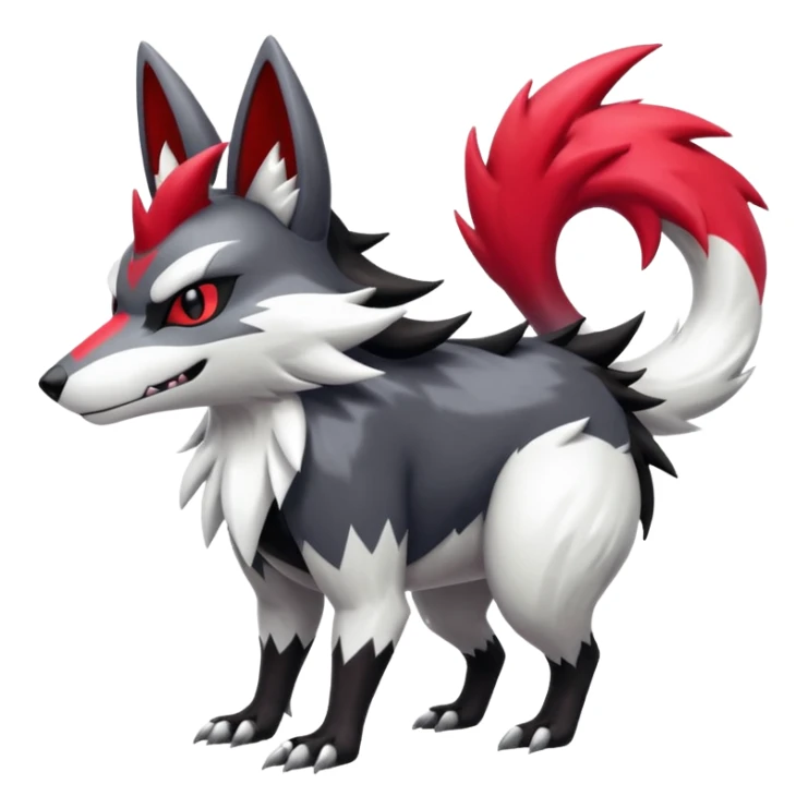 Shiny furry cool Zangoose-Obstagoon-fusion sticker