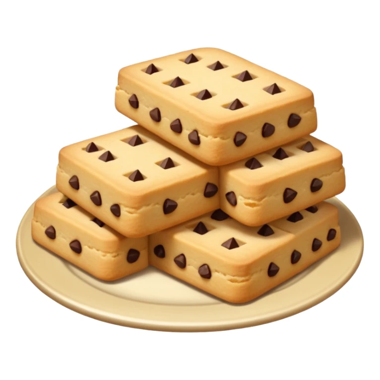 A plate of shortbread biscuits full of chocolate sticker